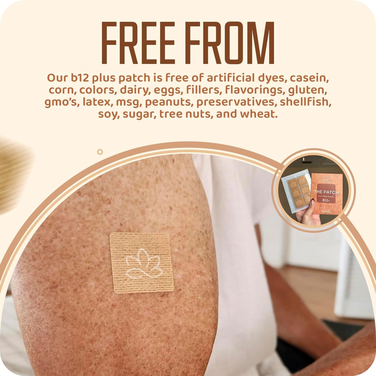 Himalaya Naturals | B12 Energy Support Patch – Caffeine-Free, Time-Release Vitamin Patch for Daily Wellness & Focus