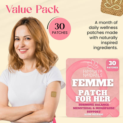Discreet wearable herbal wellness patch for women – plant-powered daily support